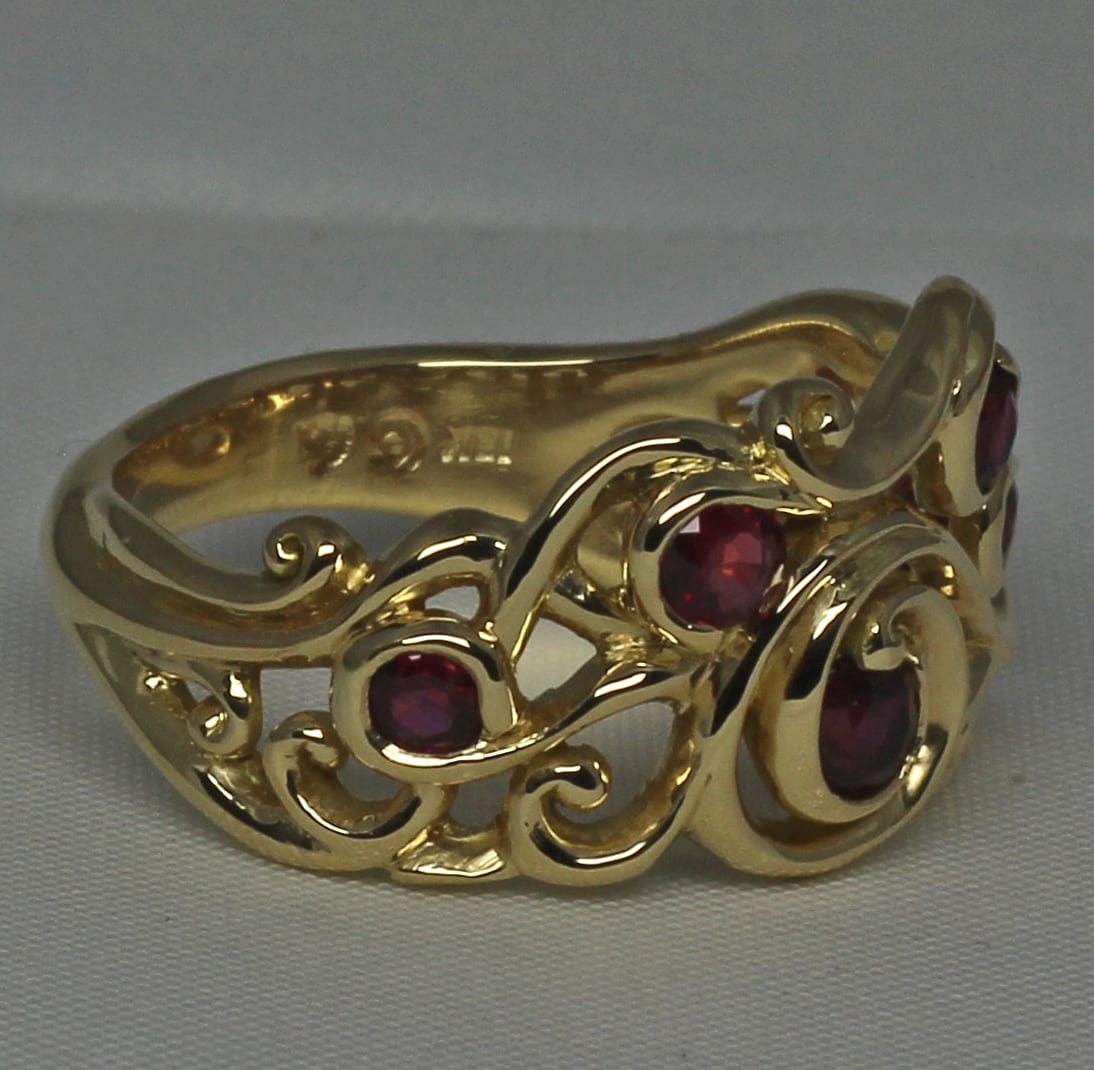 Ruby Swirl Ring 18K - Image 5