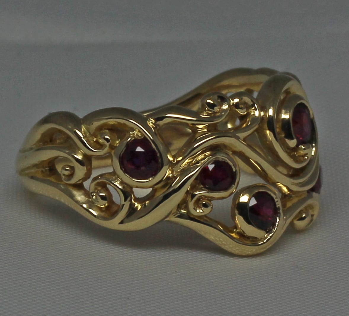 Ruby Swirl Ring 18K - Image 8