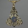 Black Opal Celtic Pendant