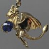 Sapphire dragon pendant