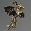 Sapphire-Dragon-earrings in 14K