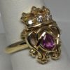 pink sapphire luckenbooth ring