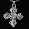 Irish Flower Cross in Sterling Silver