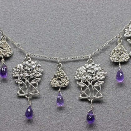 Magnolia and flower Mackintosh necklace