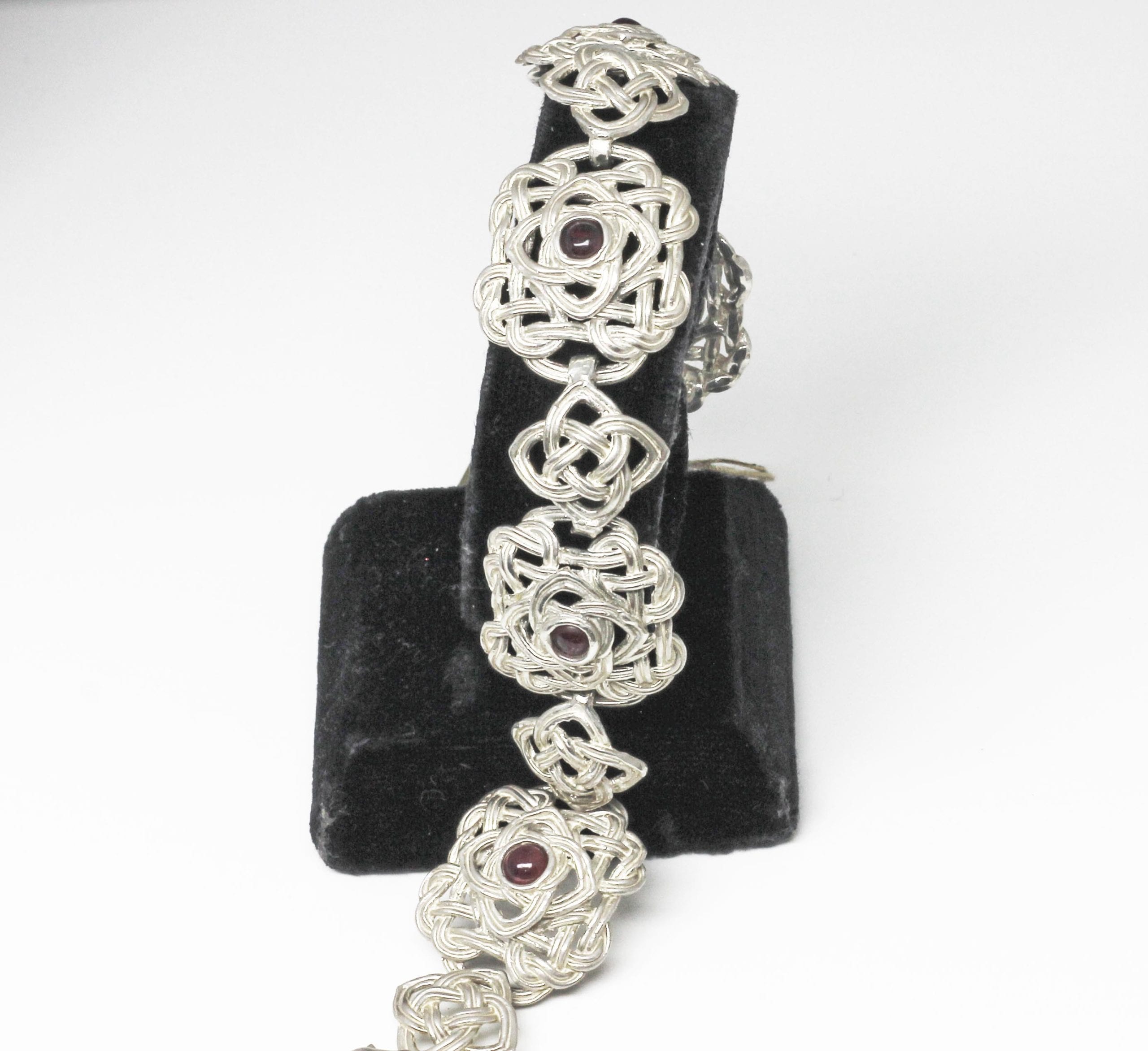 Ruby Celtic Knot bracelet in Sterling Silver