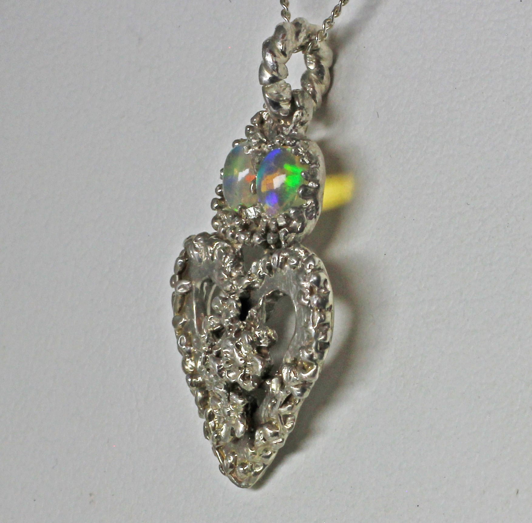 Small Opal Luckenbooth Pendant in Sterling Silver - Image 4