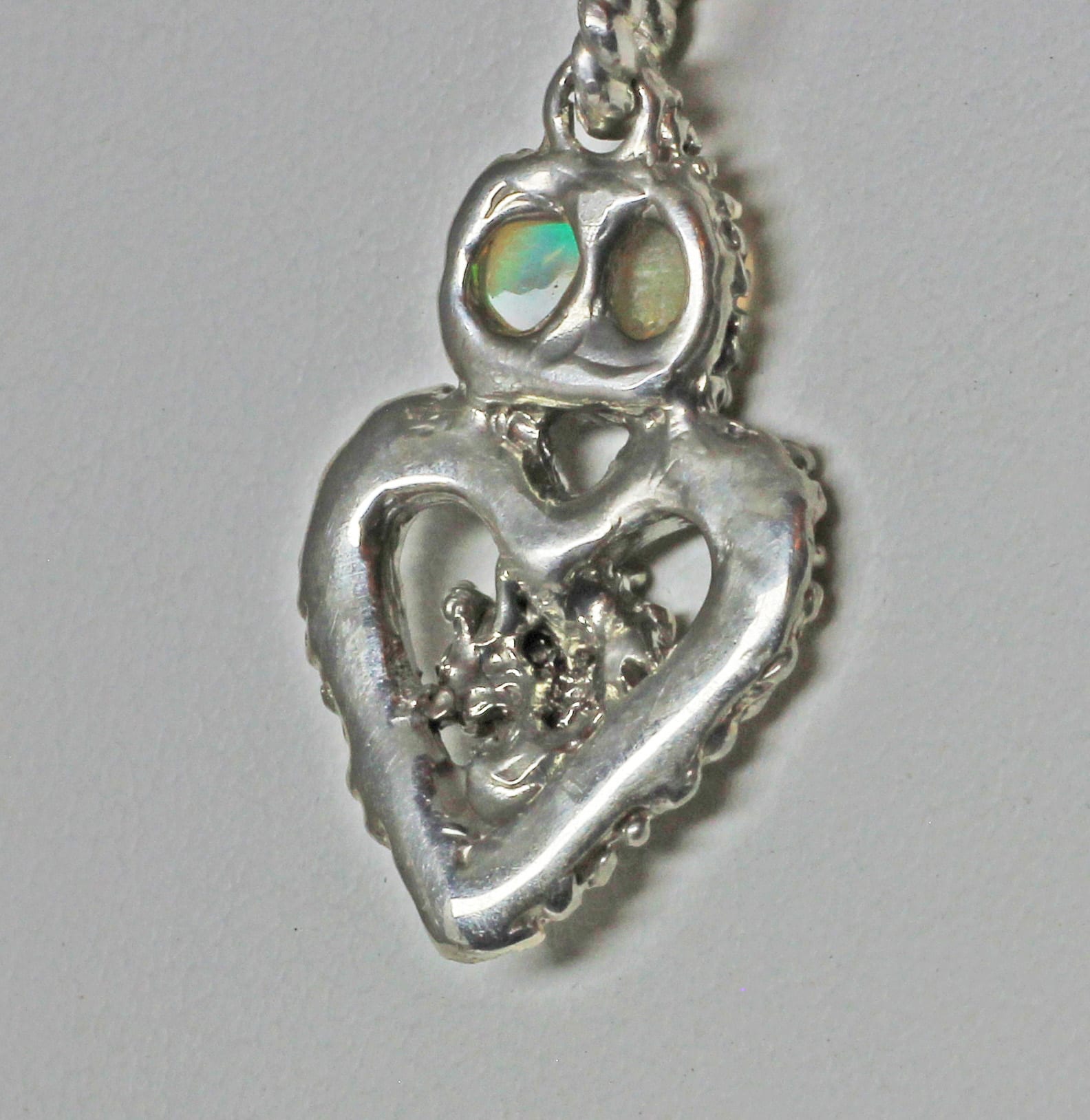 Small Opal Luckenbooth Pendant in Sterling Silver - Image 5