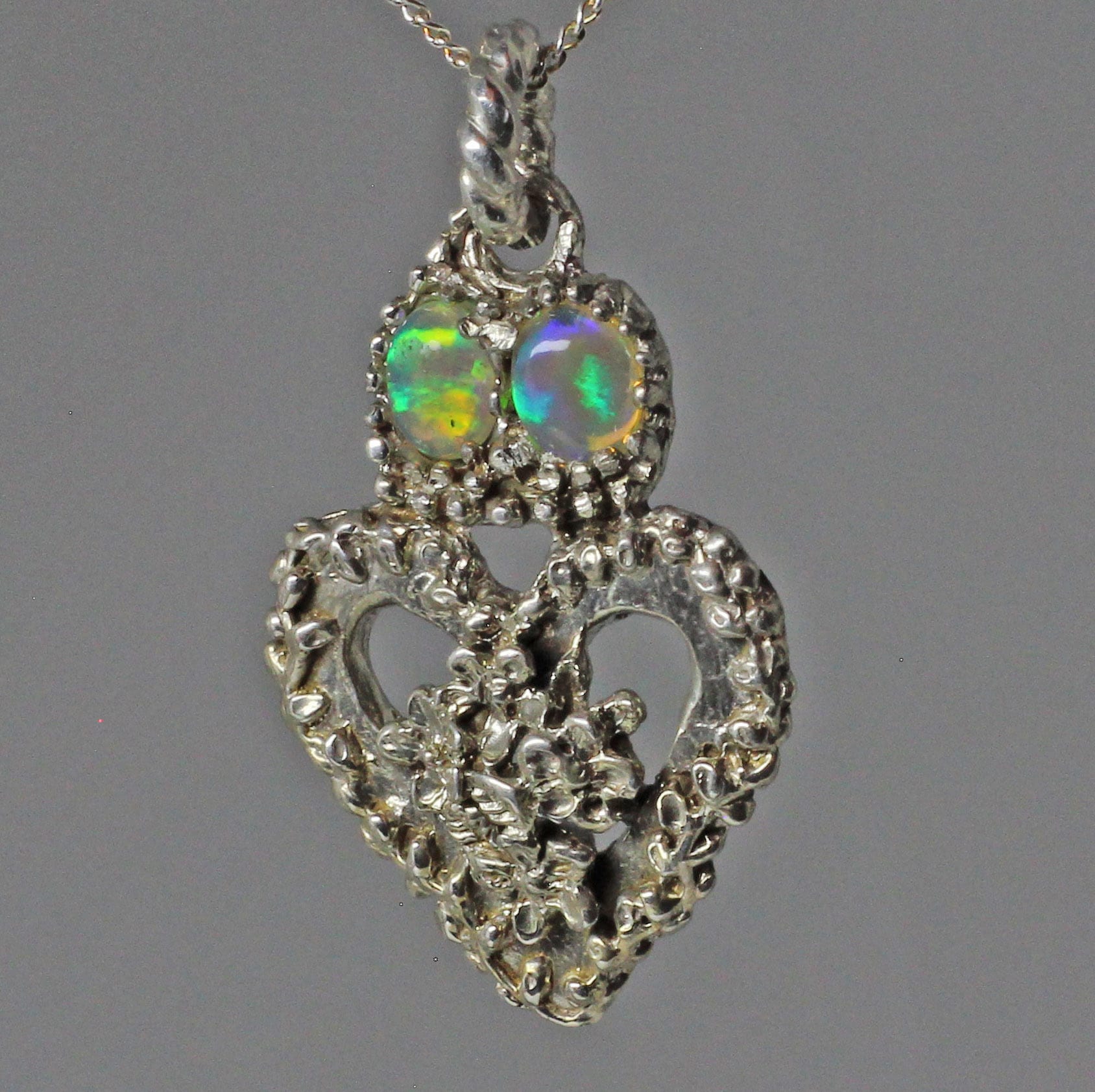 Small Opal Luckenbooth Pendant in Sterling Silver - Image 7
