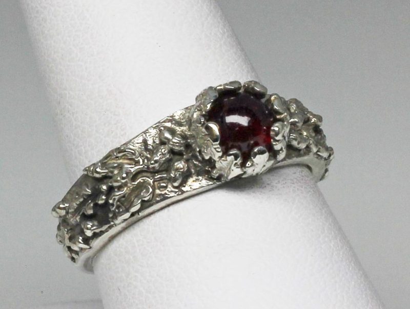 Ruby Oak Leaf Ring