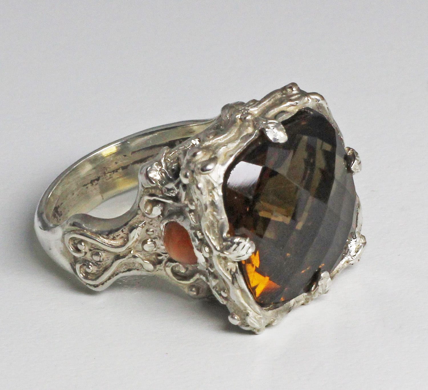 Smokey Citrine Cathedral Ring by Suzan Postgate - Image 3