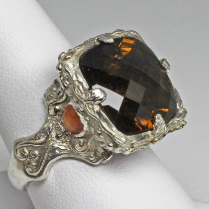 Smokey Citrine Cathedral Ring by Suzan Postgate