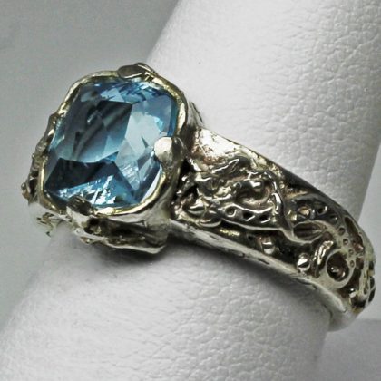 Blue Topaz Dragon Ring