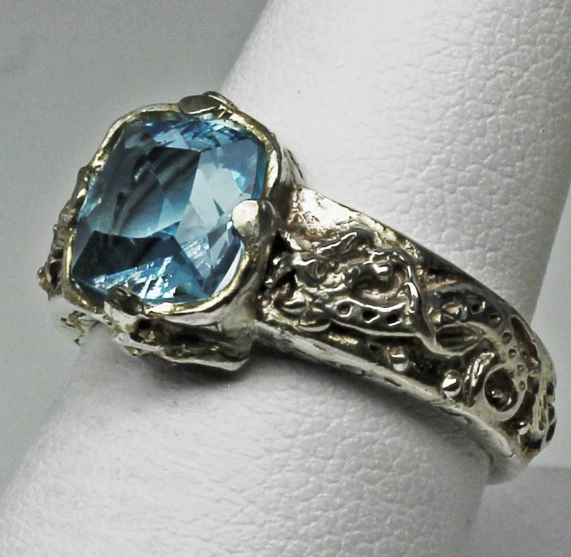 Blue Topaz Dragon Ring