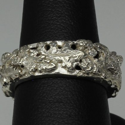 Flowing thistles silver band size 7 1/4 by Suzan Postgate