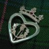 Luckenbooth ruby heart brooch