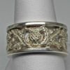 Scottish Thistle Silver Band size 7 3/4by Suzan