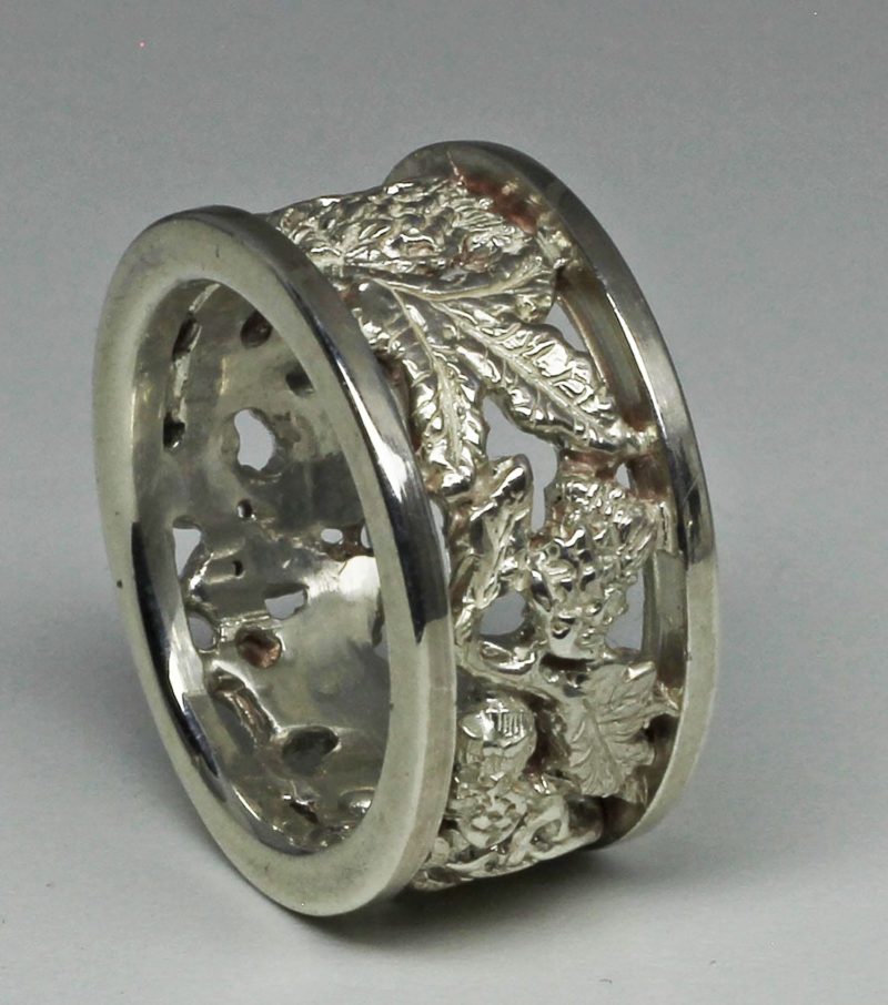 Scottish Thistle silver band