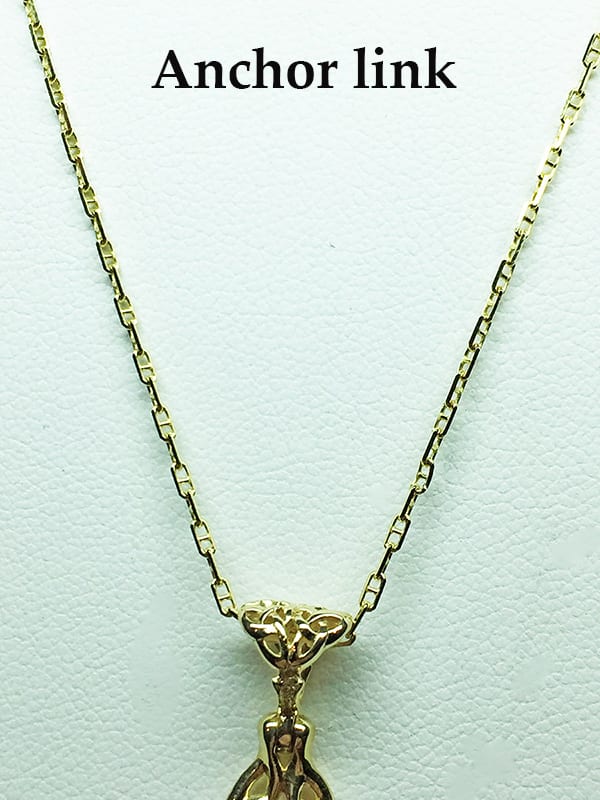 14K gold chain Anchor link 1.3mm