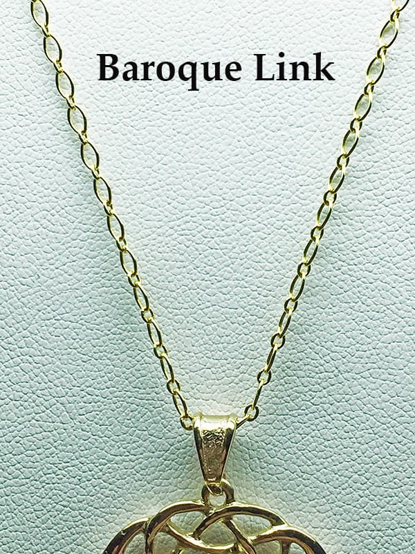 14K gold chain baroque link 1.9mm