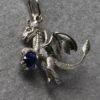 White gold sapphire dragon