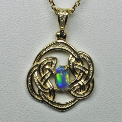 Celtic-black-opal-pendant