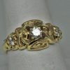 Celtic Three Diamond Knot Ring in 14K gold