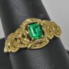Emerald Celtic Knot Ring in 18K