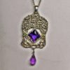 Entwining trees amethyst pendant by Suzan Postgate