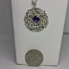 Flower wreath amethyst pendant