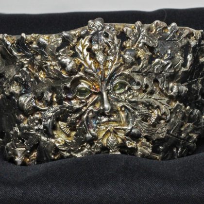 Oak and thistle Greenman bracelet