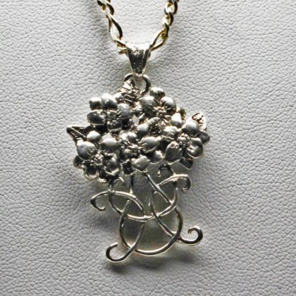 Art Nouveau magnolia pendant