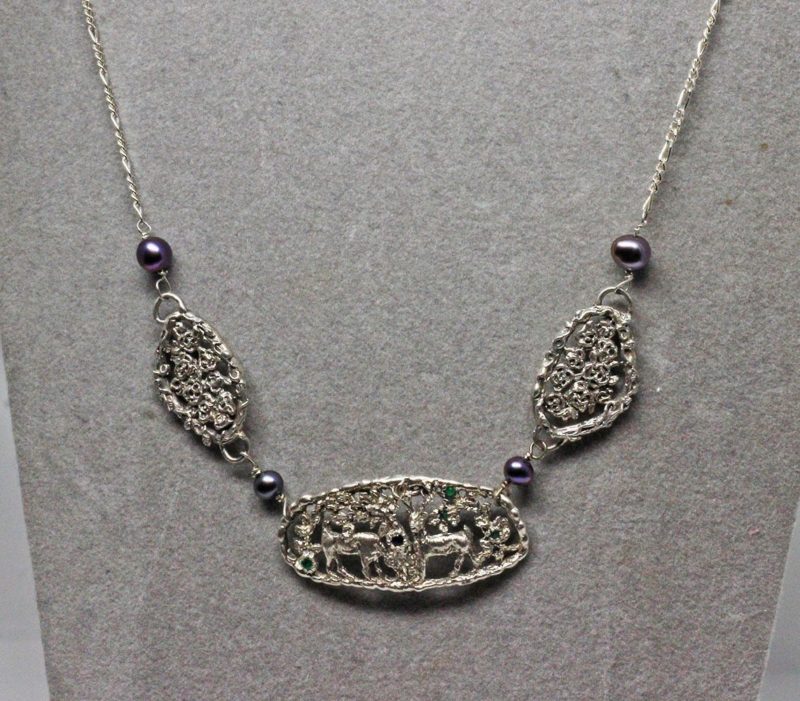Stag and doe necklace