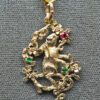 Bunny In Garden Pendant in 14K,