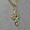 Celtic Gold Emerald Cross,
