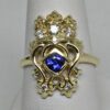 Ceylon sapphire diamond Luckenbooth ring