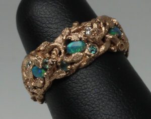 Custom Designs of 2022 opal alexandrite diamond vine