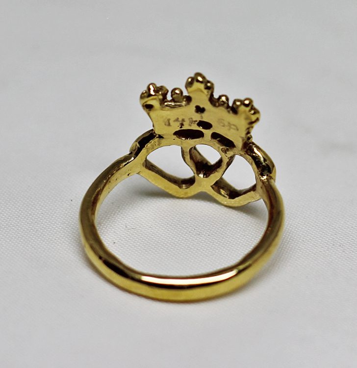 Scottish Luckenbooth 14K ring with natural ruby - Image 4