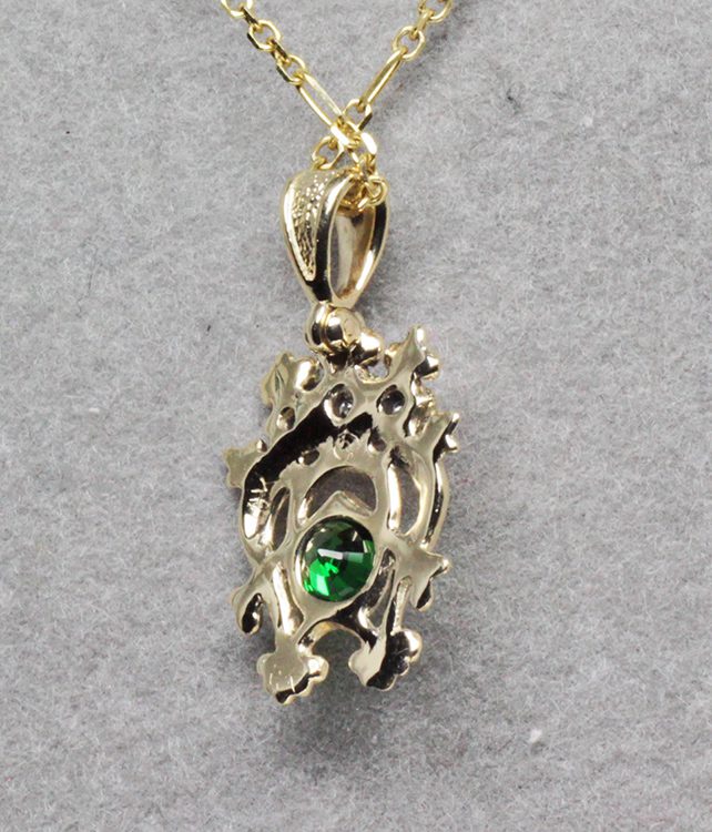 Scottish tsavorite Luckenbooth Pendant - Image 4