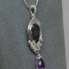 Trilobite silver amethyst pendant