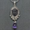 Trilobite silver amethyst pendant