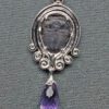 Trilobite silver amethyst pendant