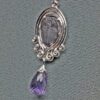 Trilobite silver amethyst pendant