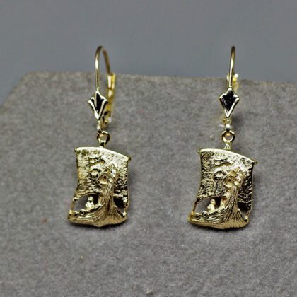 Wee Viking longboat earrings