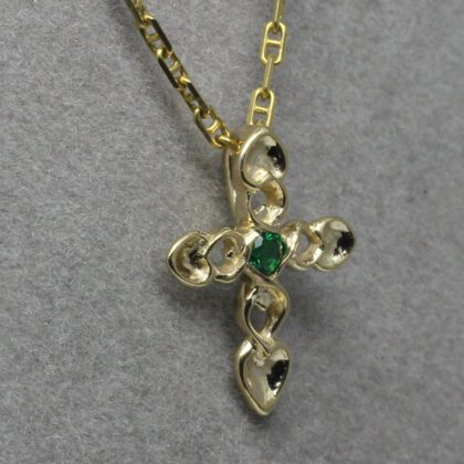 Welsh love spoon cross