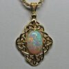 Celtic knot opal pendant